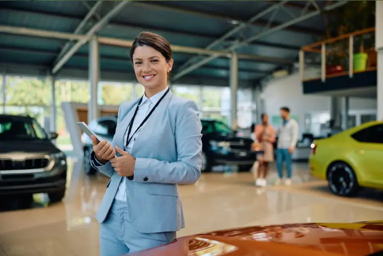 dealership professional managing vehicle registration processing for Montana commercial clients