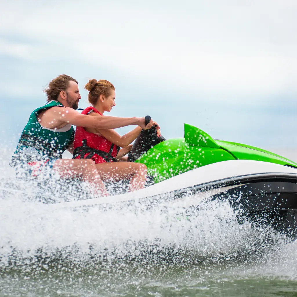 jet ski in motion representing Montana vehicle registration for recreational and specialty vehicles